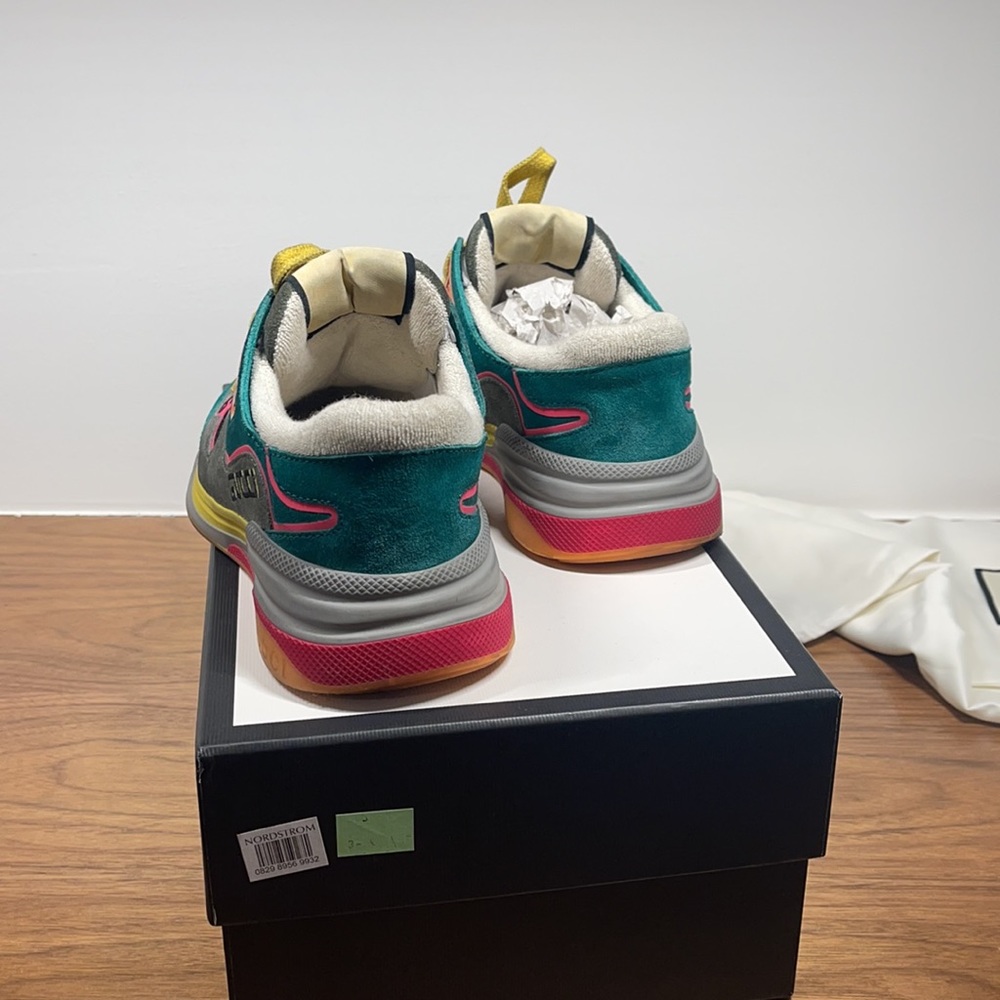 Gucci Green & Multi Colored Sneakers - Picture 4 of 6